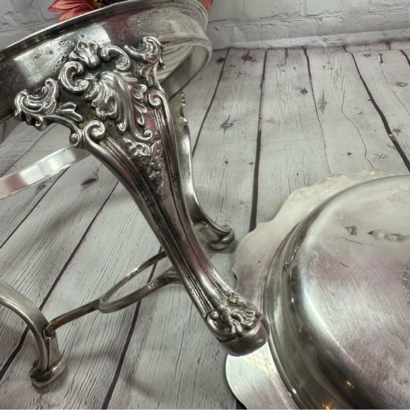 vintage Gorham Silverplate Heritage chaffing Dish with stand YH347 - Picture 8 of 11